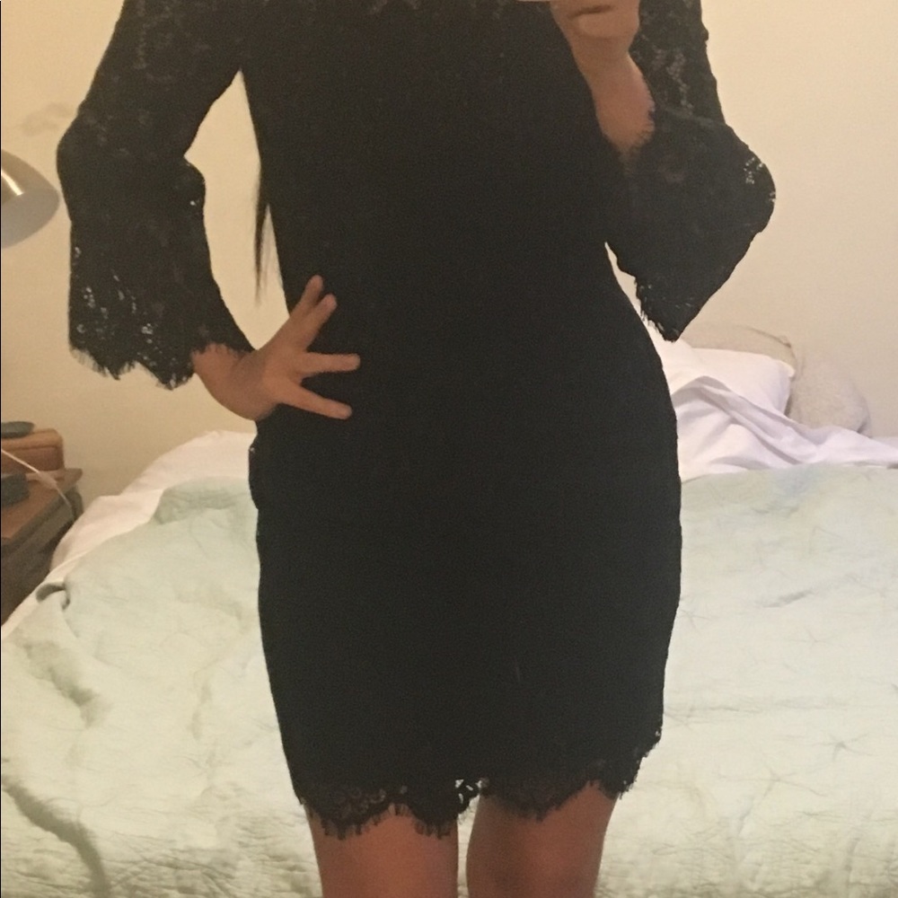 Ralph Lauren black lace cocktail dress